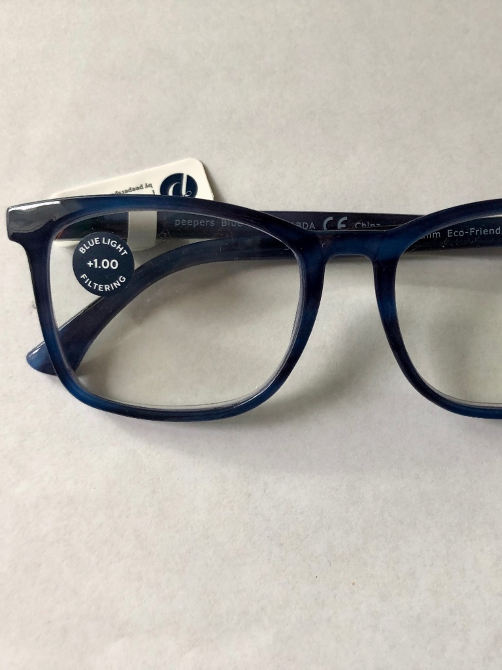 New Blue Unisex Peepers Blue Light Filtering +1.00 Readers